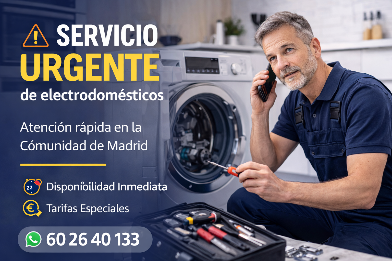 Servicio urgente de electrodomésticos